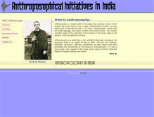 Tablet Screenshot of anthroposophyindia.org